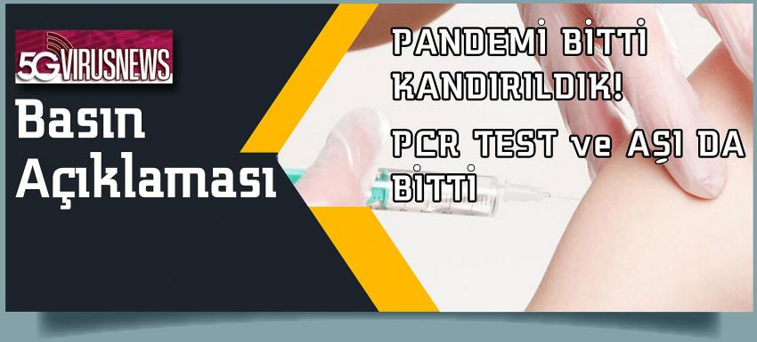 5GVirusnews Platformu basın sözcüleri bugün basına yazılı açıklamayı yaptılar. İşte o açıklama