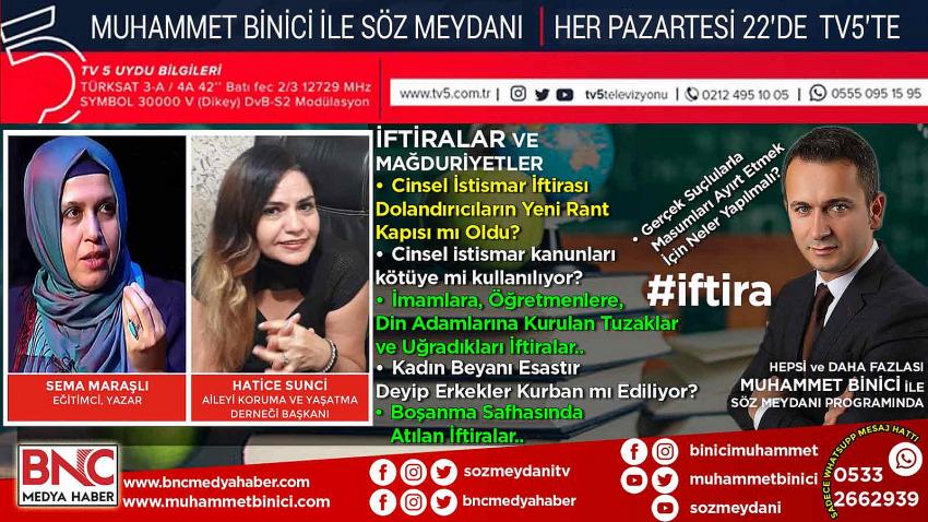 İFTİRALAR Bu Hafta Muhammet Binici ile Söz Meydanı Programında Masaya Yatırılıyor!...