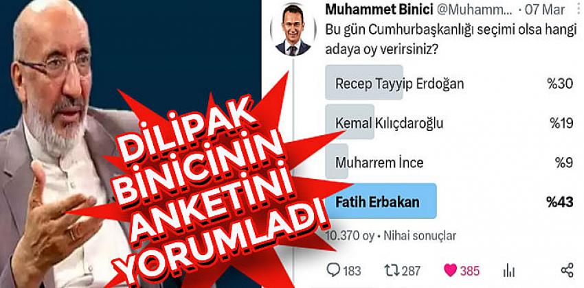 DİLİPAK BİNİCİNİN ANKETİNİ YORUMLADI