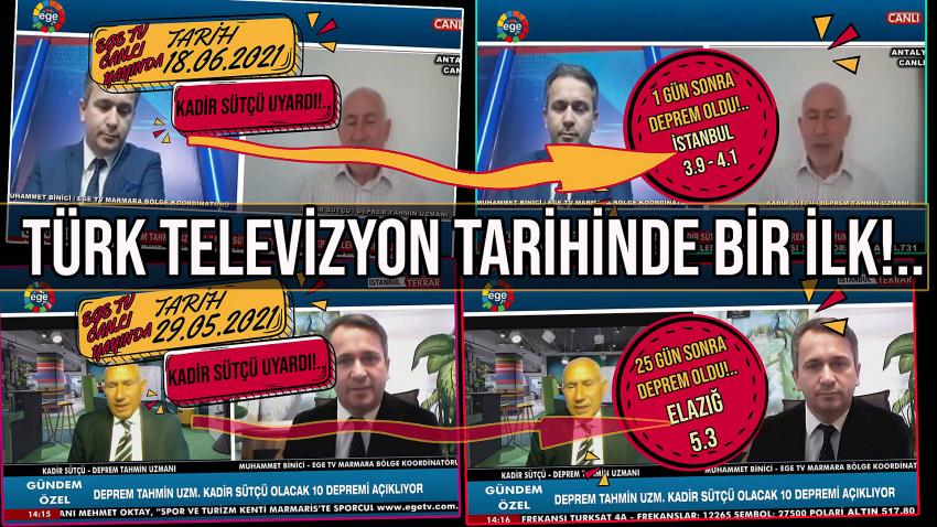 Türk Televizyon Tarihinde Bir İlk!.. İstanbul ve Elazığ Depremlerini Canlı Yayında Tahmin Etti!..