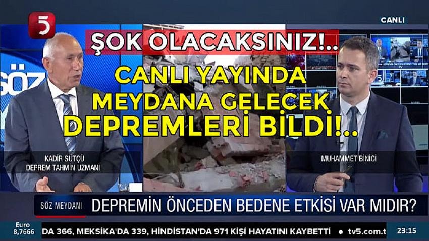 Canlı Yayında Deprem Kestirimi Yaptı Depremler Peşpeşe Aynı Büyüklüklerde Oldu!..