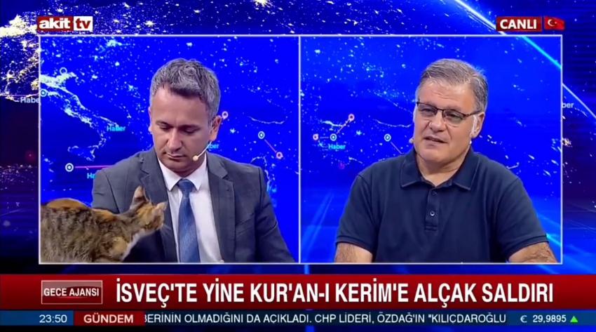 Böyle yayın konuğu görülmedi: O da bir şeyler söylemek istiyor