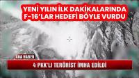 F-16'LAR KANDİL İÇİN HAVALANDI 4 TERÖRİST ETKİSİZ HALE GETİRİLDİ