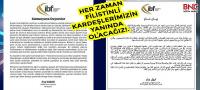 IBF Her Zaman Filistin'li Kardeşlerimizin Yanında Olacağız!.