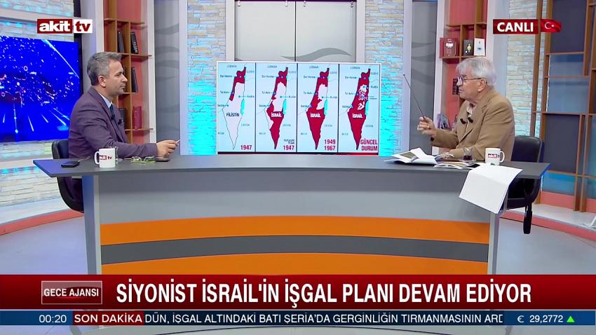 Prof. Dr. Esat Arslan Muhammet Binici'nin Hazırlayıp Sunduğu Gece Ajansı'nda Filistin Meselesi ve İsrail'in İşgalci Rolünü Derinlemesine İncelendi