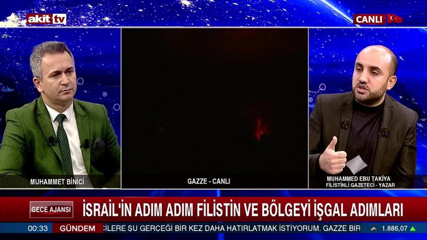 Gece Ajansı’nda Filistinli Gazeteci Yazar Muhammed Ebu Takiya İle Derinlemesine Analiz